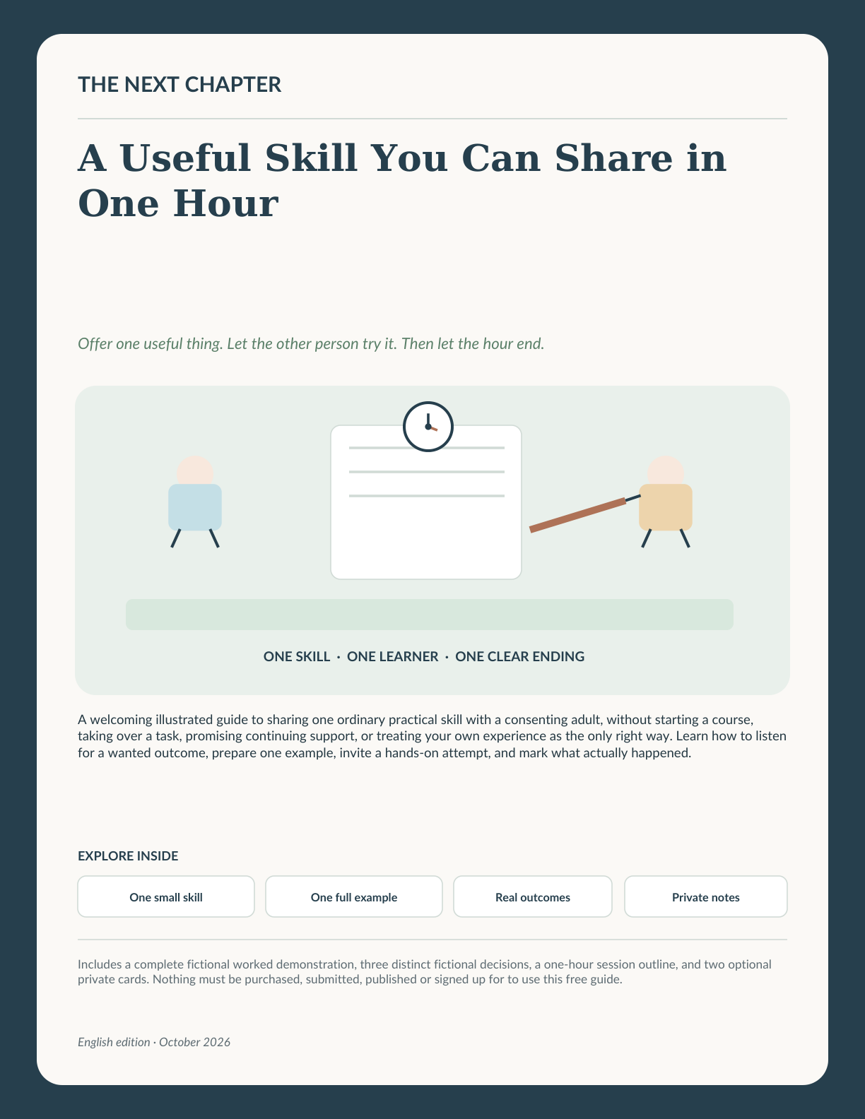 Illustration for A Useful Skill You Can Share in One Hour