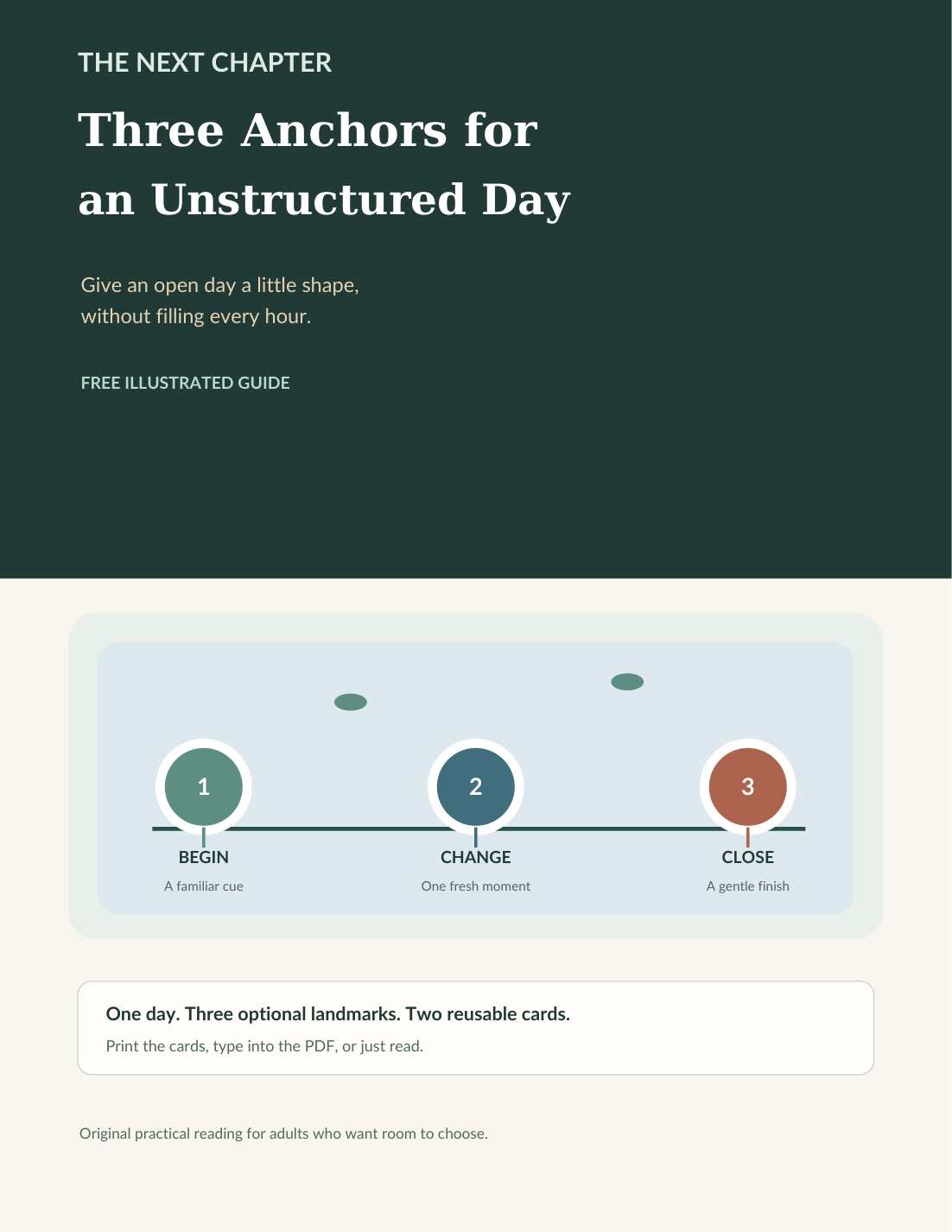 Illustration for Three Anchors for an Unstructured Day