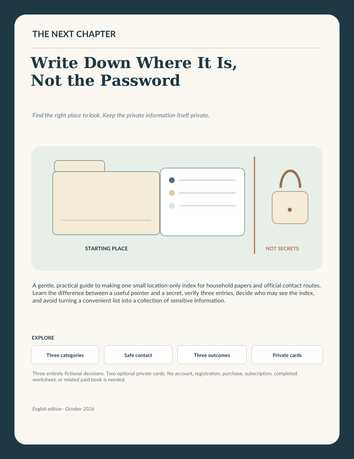 Illustration for Write Down Where It Is, Not the Password